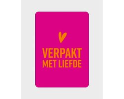 10x kaarten A6 ' Verpakt met liefde