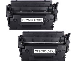 KATRIZ® Huismerk Toner CF259X (HP 59X) – 2-Pack – Met Chip – Hoge Capaciteit – Voor HP LaserJet Pro M304, M404, MFP M428 – Compatible Alternatief| 2x 10 000 afdrukken
