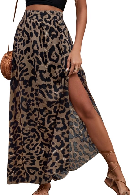 Jupe Bovista Femme - Short - Pantalon court - Jupe de marche - Leggings - Léopard - L