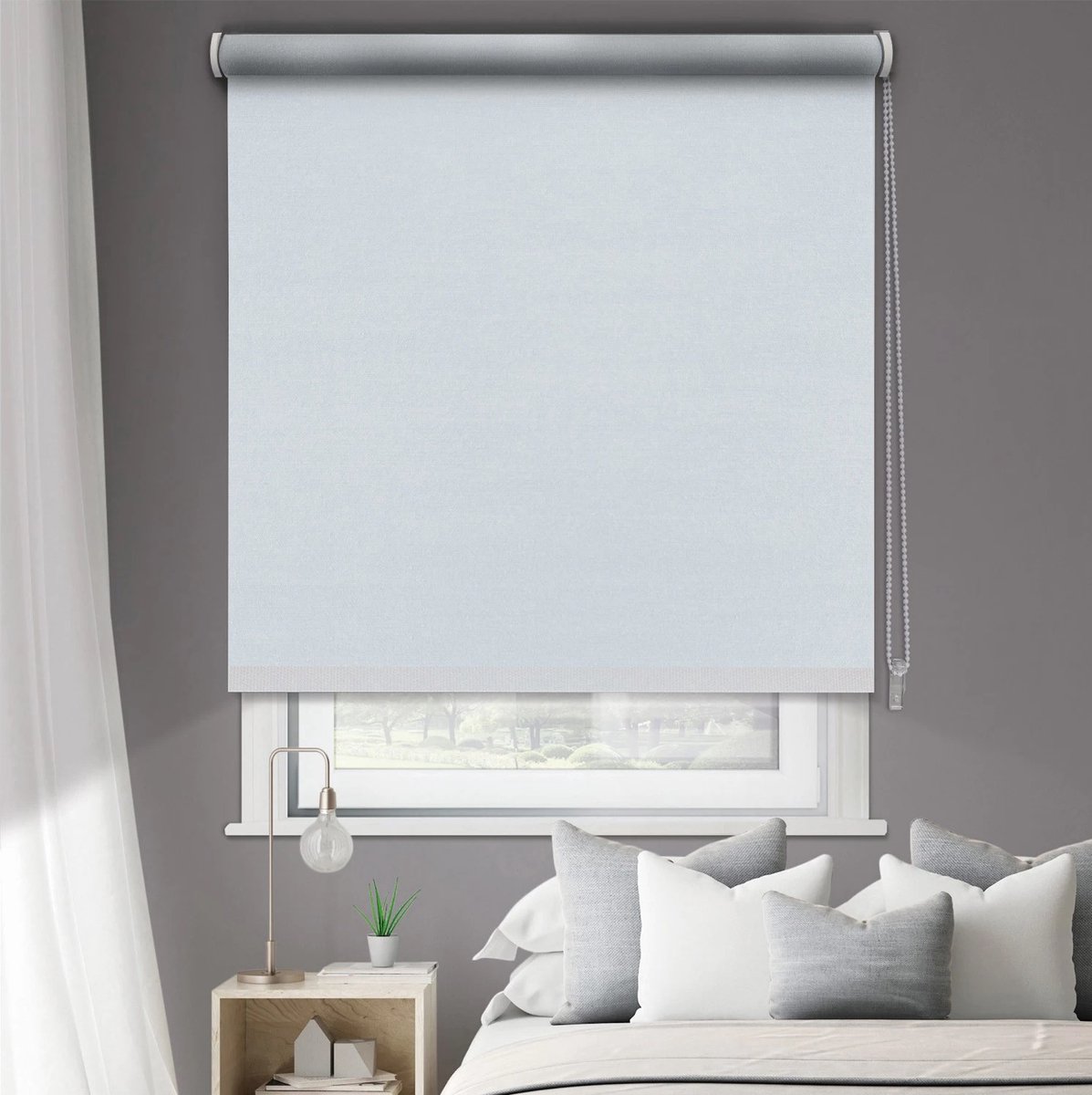 Rolgordijn - voile mesh zonder boren — Madcostore - B 67 x H 170 cm.