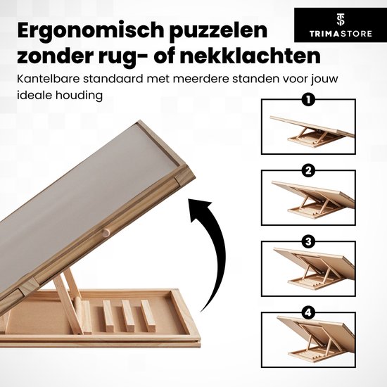 Table de Puzzle en bois, 1500/1000 pièces, 3 angles d'inclinaison