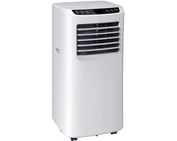 Cooli® S1 - Mobiele Airco – Airconditioning - 7000 BTU – Voor Slaapkamer & Woonkamer – Tot 30m² – 3-in-1 functie: Koelen, Ventileren, Ontvochtigen – Incl. Afdichtingskit, Afstandsbediening & Timer – Wit