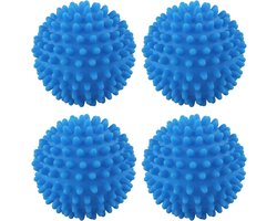 4x Wasdrogerballen - Drogerballen - Wasdroger Droogballen - Wasbol - Wasballen - Wasdroger - Ballen - Siliconen - Sneller droog - Anti-kreuk - herbruikbare wasbal - wasbal voor wasmachine - wasverzachterbal - om rimpels te verminderen