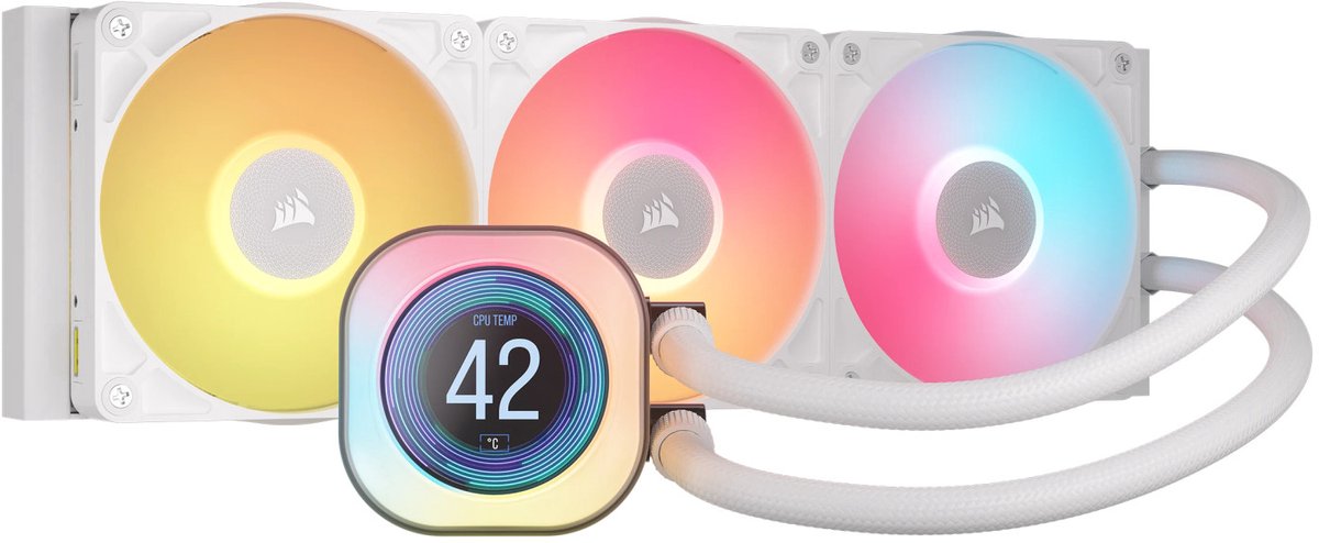 Corsair AIO iCUE LINK TITAN 360 RX LCD White - Vloeistofkoeling