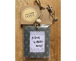 Thee cadeau met de tekst 'je bent een mooi mens!', met sleutelhanger en bedeltje, 4 verschillende theezakjes, lief kadootje, bedankt, liefde, geschenkpakket, relatiegeschenk, kadopakket