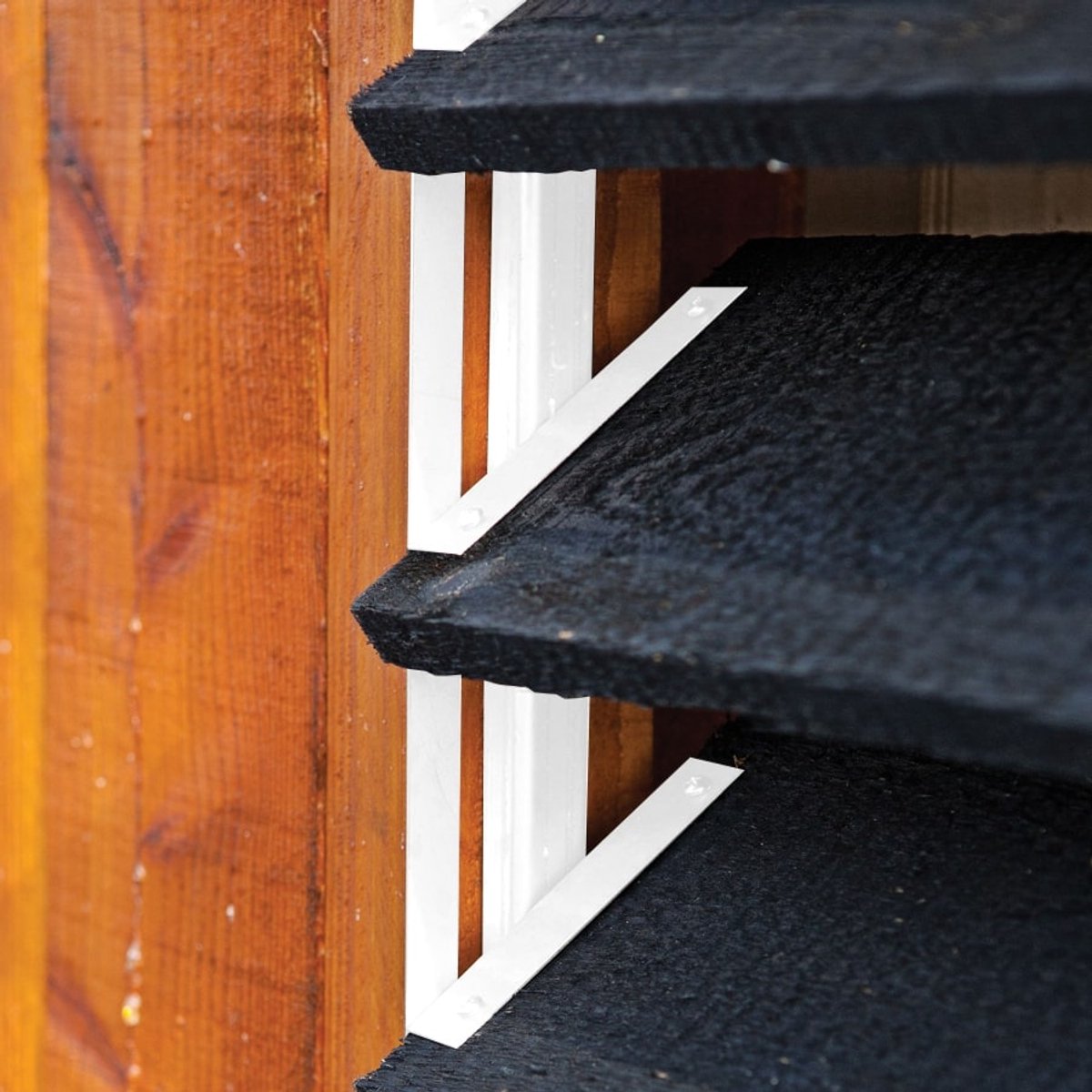 Wovar Flex Fence Draaibare Lamellen voor in de tuin Wit RVS 221,5 cm (105 en 116,5 cm) | 2 stuks