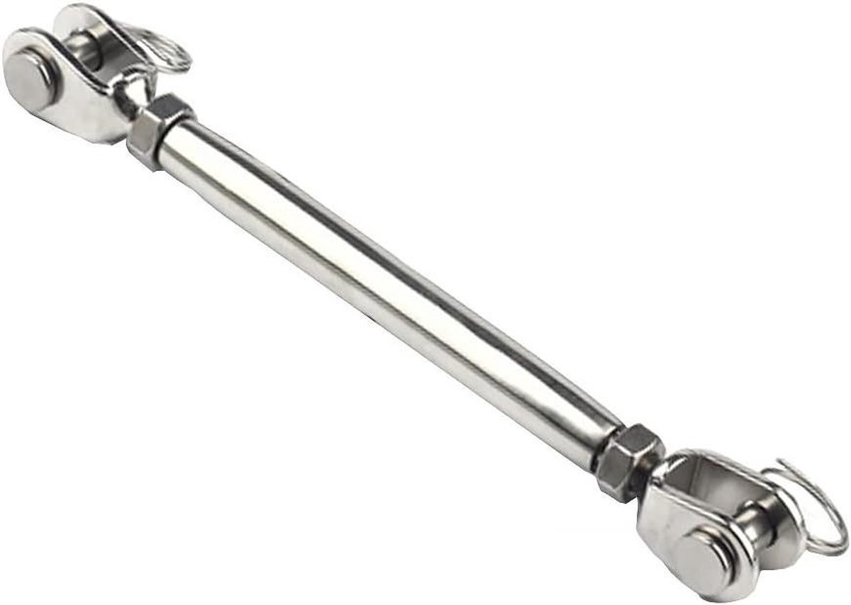 JGS Premium - Stainless Steel Gesloten Bekstuk Spanner RVS M10 - ZILVER - Voor het aanpassen van spanning op touwen, kabels en lijnen - Duurzaam en betrouwbaar - Metaalbewerkingstool - Bevestigingsschroef