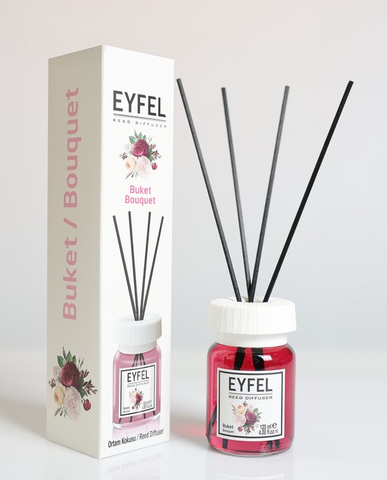 EYFEL - REED DIFFUSER - GEURSTOKJES - HUISPARFUM - BOUQUET - 120ML