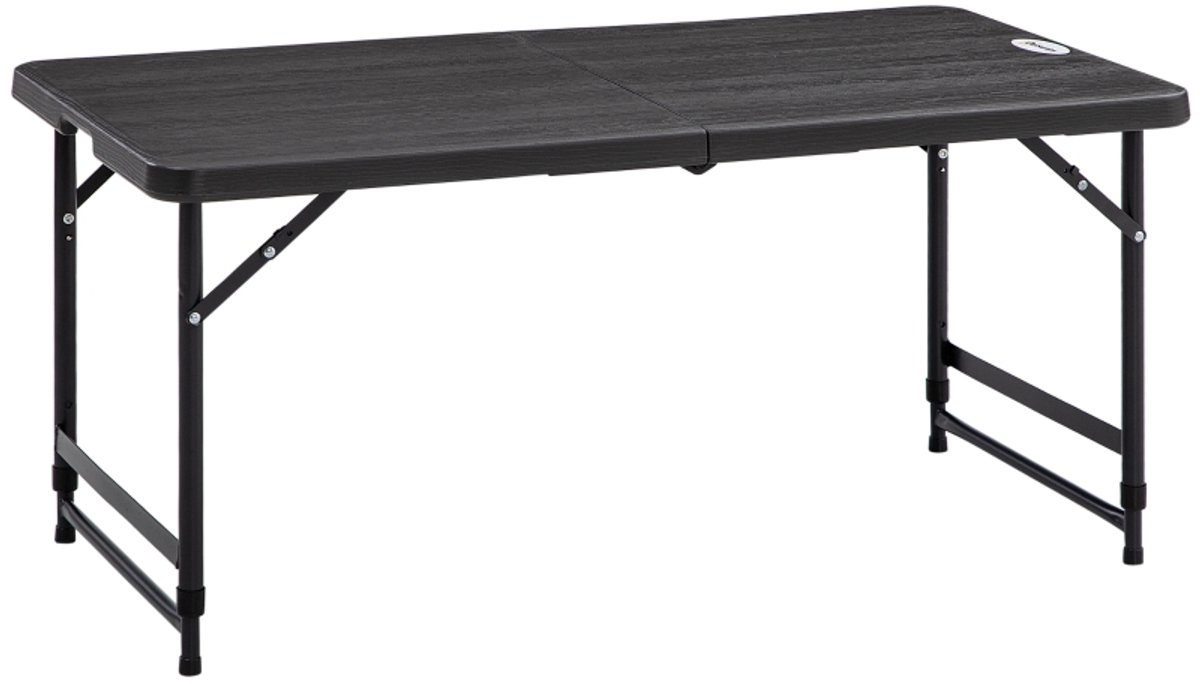 Tuintafel voor 4 personen - Tafel - Tuinmeubelen - Grijs/zwart - 118 x 60 x 74 cm