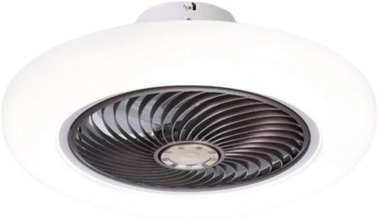 Plafondventilator met verlichting 58 cm bruin, stille motor, energiezuinig, modern design