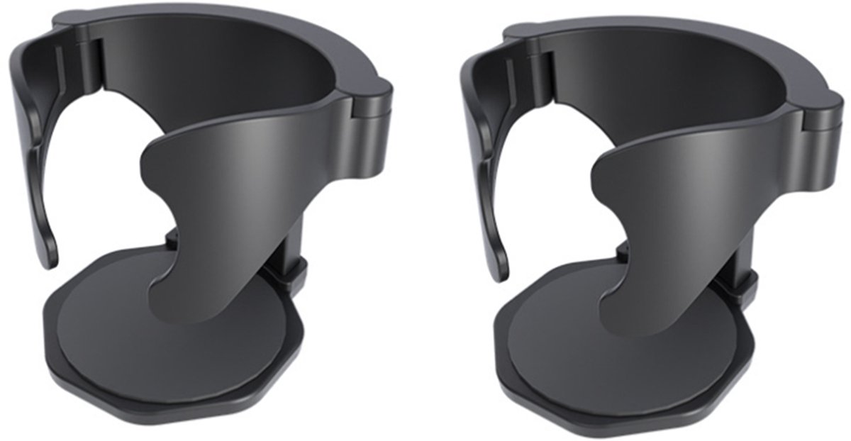 Bekerhouder - Verstelbare Bekerhouder - Ventilatierooster - Grote Drinkfleshouder - Blikjeshouder - Universele Drankhouder - Universeel - Koffiehouder - Veilig Onderweg - Cupholder - Auto, Caravan en Camper - Zwart