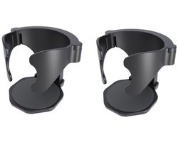 Bekerhouder - Verstelbare Bekerhouder - Ventilatierooster - Grote Drinkfleshouder - Blikjeshouder - Universele Drankhouder - Universeel - Koffiehouder - Veilig Onderweg - Cupholder - Geschikt Voor Auto, Caravan en Camper - Zwart