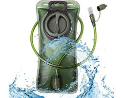 Waterzakken - Rugzak Waterzak - Hydration Bladder - Drinkrugzakken - Waterzakken - Fietsen hydratatie rugzak - 2 L Waterblaas - Waterzak - BPA-vrije - Groen - Met Rietje - Geschikt Voor Kamperen, Fietsen, Wandelen, Hardlopen Of SkiëN - Groen