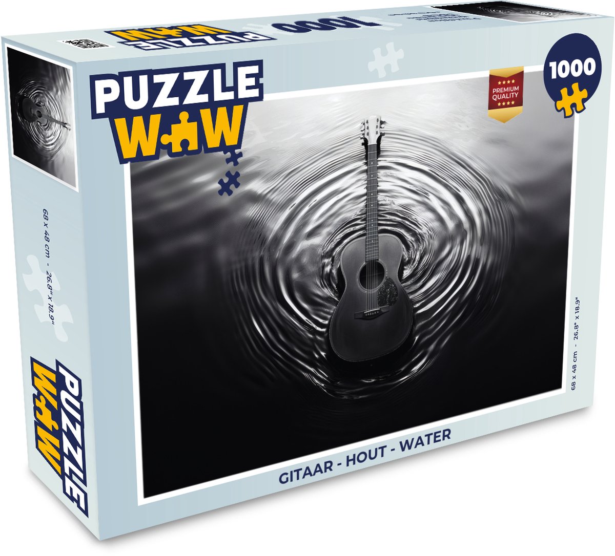 Puzzel Gitaar - Hout - Water - Legpuzzel - Puzzel 1000 stukjes volwassenen