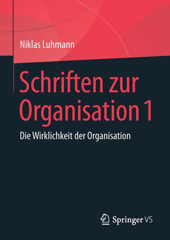 Schriften zur Organisation 1 - cover