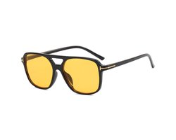 Zonnebrillen, gepolariseerde zonnebrillen voor mannen en vrouwen, vintage zonnebrillen, UV-bescherming, zomervakantie, buiten, autorijden, vissen, hardlopen (oranje, zwart)