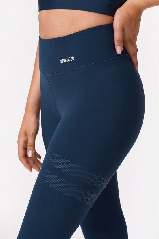 Stronger - Signature 7/8 Tights - Sportlegging - Dames - Blauw - Maat XXL van Stronger — afbeelding 4
