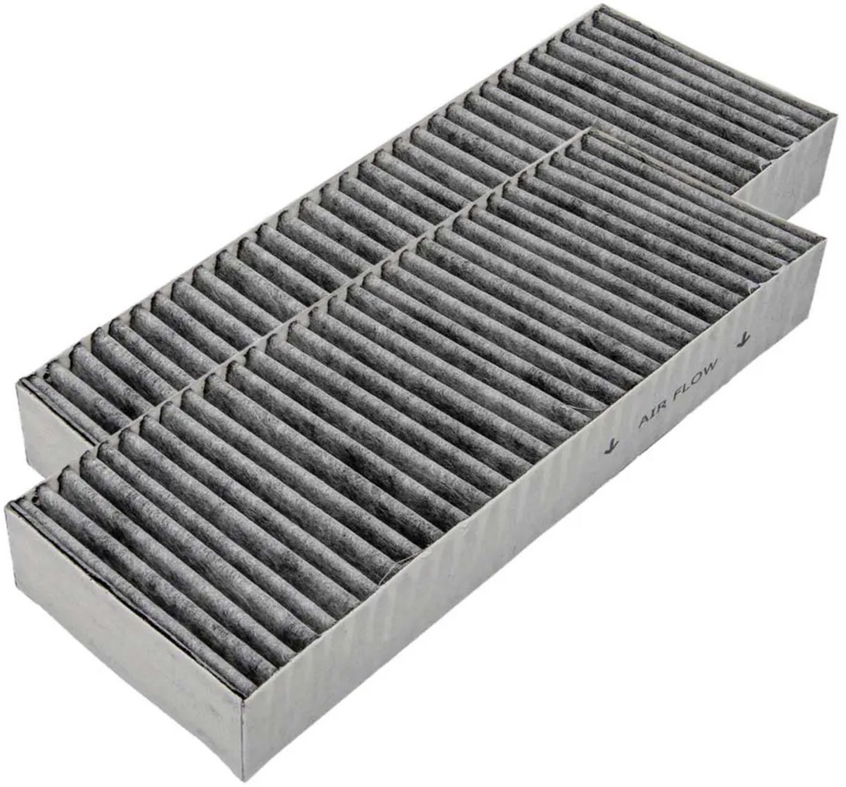 Multaparts® koolstoffilter geschikt voor Bora downdraft afzuigsystemen - set van 2 stuks - | Actieve koolstof tegen geurtjes | Geschikt voor Bora BAKFS, BAKF-001 | 34 x 12,5 x 4,5 cm