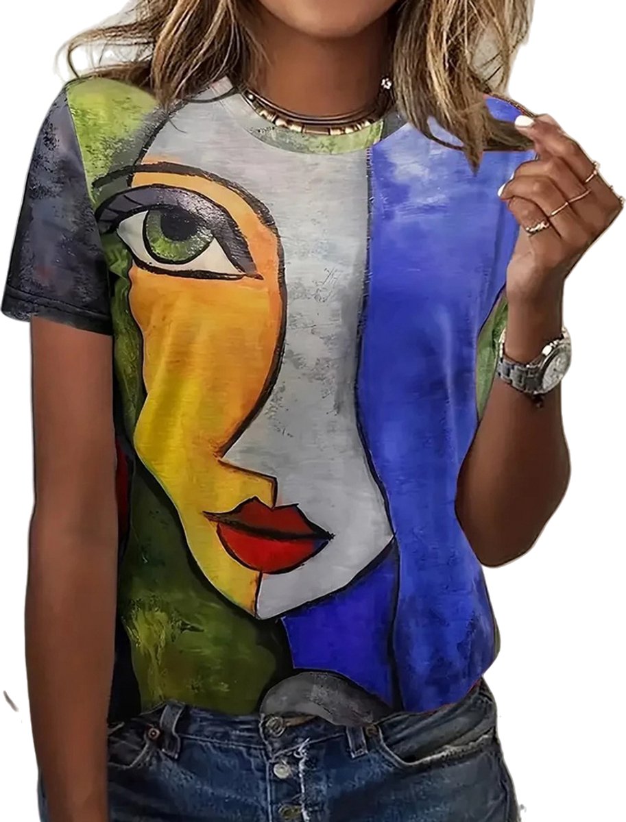 Modern Dames T-Shirt - Abstracte Kunst Shirt