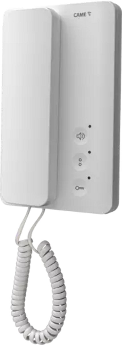CAME - Intercomkit voor ééngezinswoningen - 3 Delig: Audio intercom AGT A in Huis, LHS A/01 Buitenpost & VAS/101 Voedingsbron - Deurbel & Parlofoon - Wit
