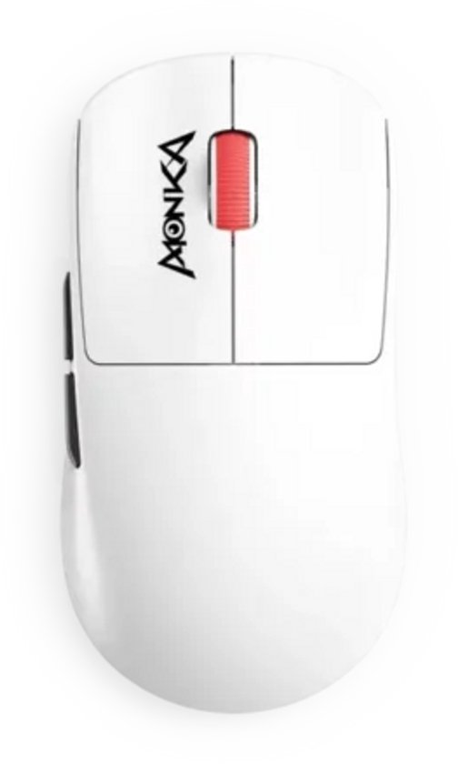 MONKA PRIME G997W – Draadloze Gaming Muis | 26.000 DPI | PixArt PAW3395 | Bluetooth | 2.4G | USB-C | 53g | Wit