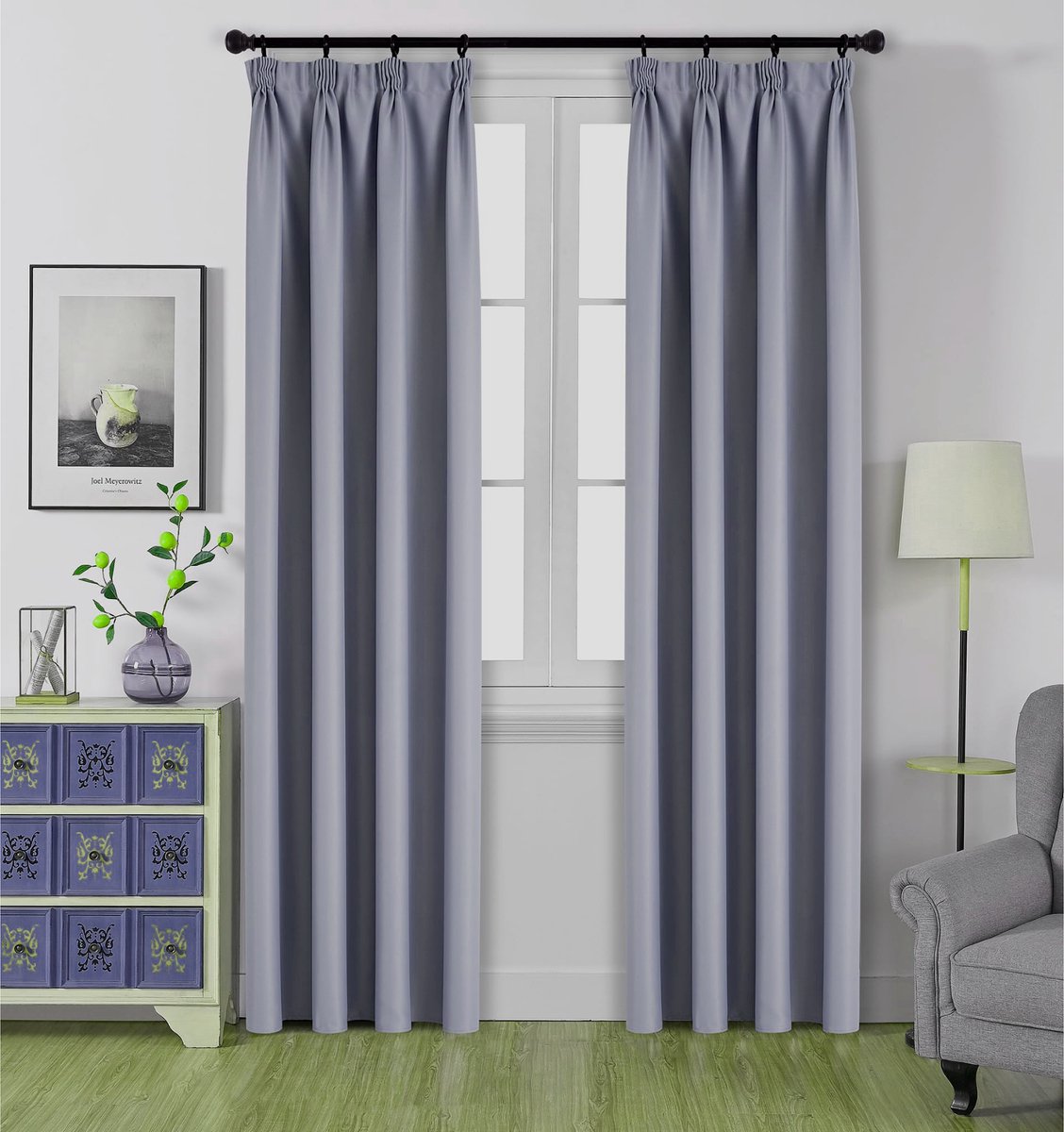 SB Line Verduisterend Gordijn – 140 x 260 cm – Met Plooiband – Grijs