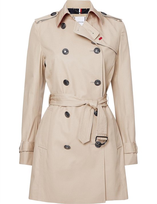 Manteau Trench Hilfiger Femme Trench Tommy Hilfiger Beige Taille S