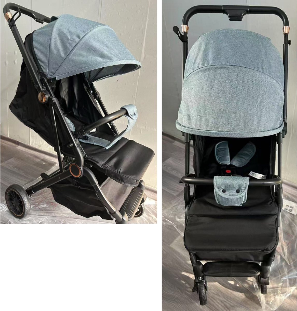 Bugaboo Donkey 2 Twin kinderwagen zwart - wit met aluminium frame