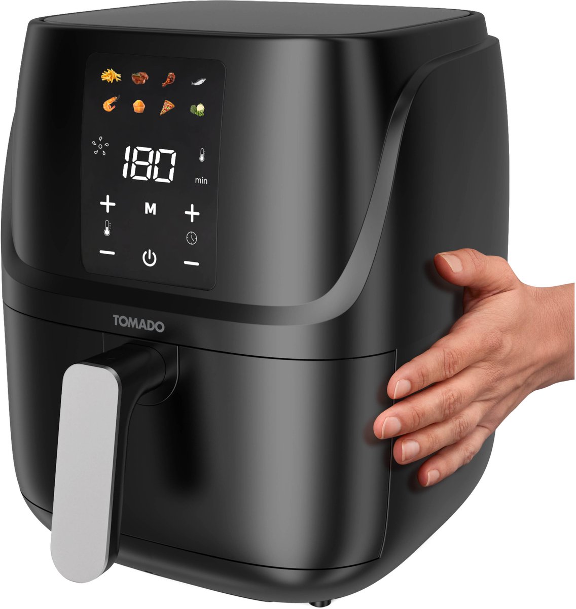 Tomado TAF3010B - Airfryer - Heteluchtfriteuse - 3 liter inhoud - Digitaal display - 300 gr friet - PFAS vrij — afbeelding 6