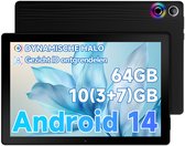 Bol.com Hotlight A10 - Android 14 Tablet - 10.1 inch - 10(3+7)GB RAM/64GB ROM– 5000mAh - Zwart aanbieding