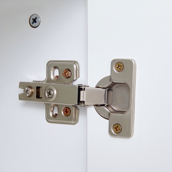 Ensemble de garde-robe Sweiko - Avec banc + étagère à chaussures - 3 crochets - 3 étagères - Wit