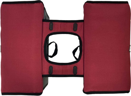 Willex Dubbele Fietstas - Canvas - Reflectie - 40 liter - Universele Bevestiging - Rood — afbeelding 4