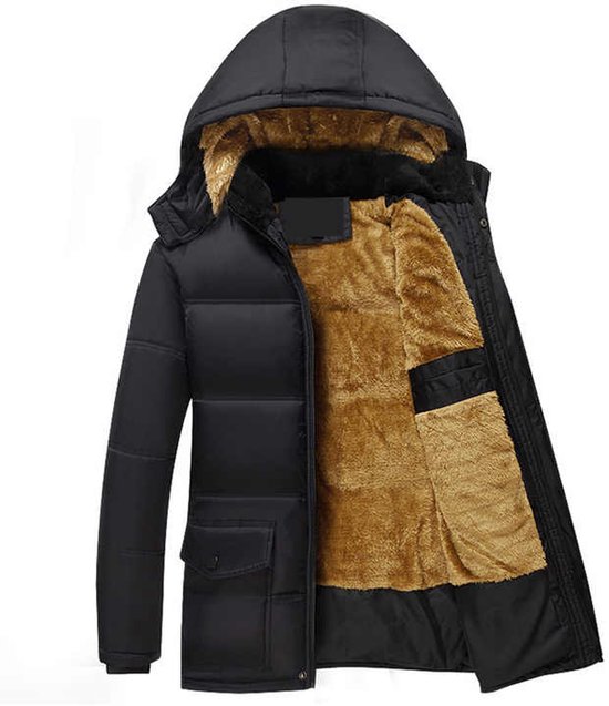 Groothandel Heren Winddichte Pufferjack Met Fleece Hoodie Custom Outdoor Winterjassen Puffer Jack Voor Mannen