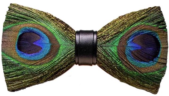 DWIH - Vlinderdas - Vlinderstrik van echte veren - Model 12