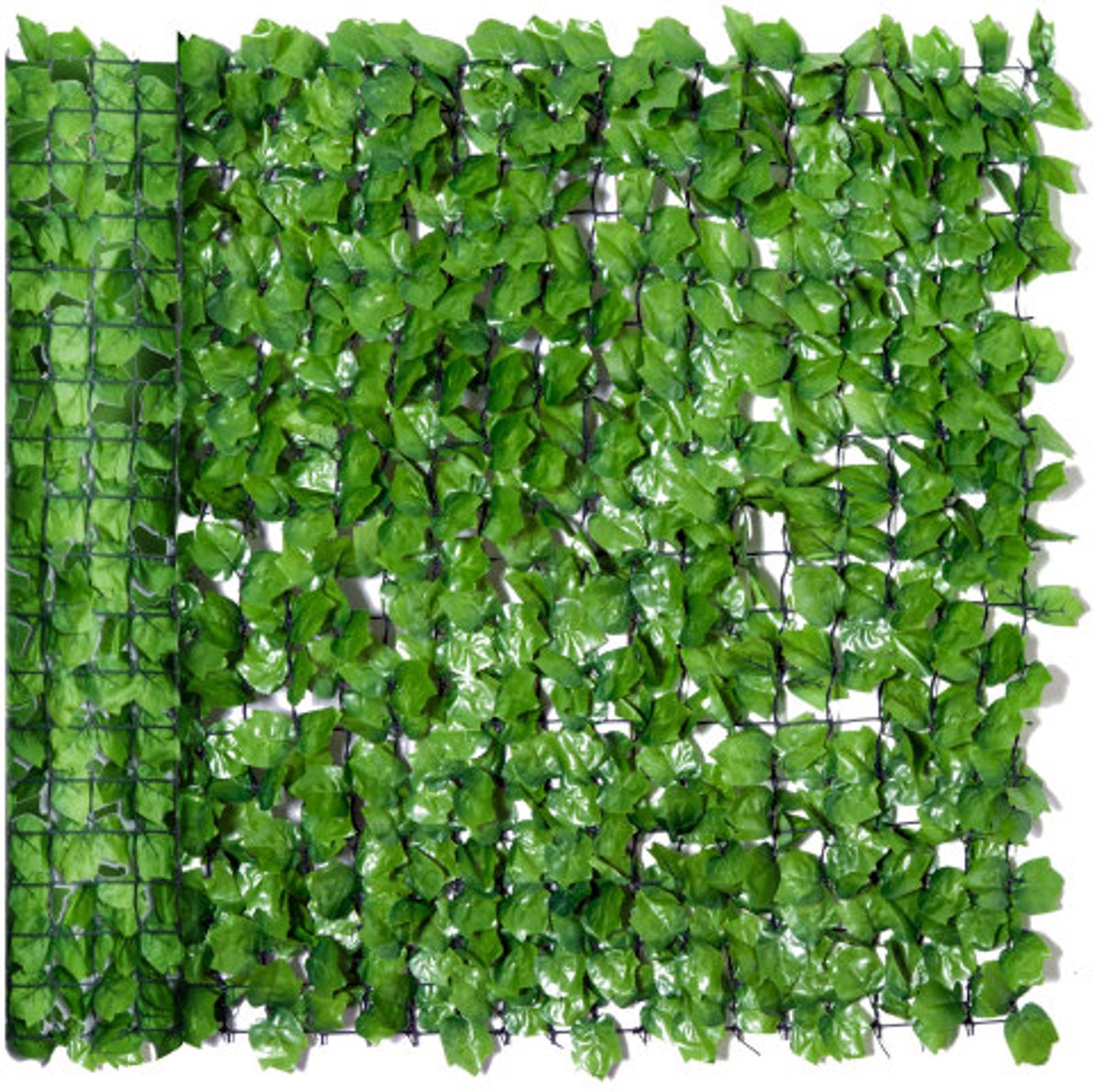 Privacyhaag, kunsthaag 300x100 cm Lichtgroen, ideaal voor balkon- en wanddecoratie, uv-bes