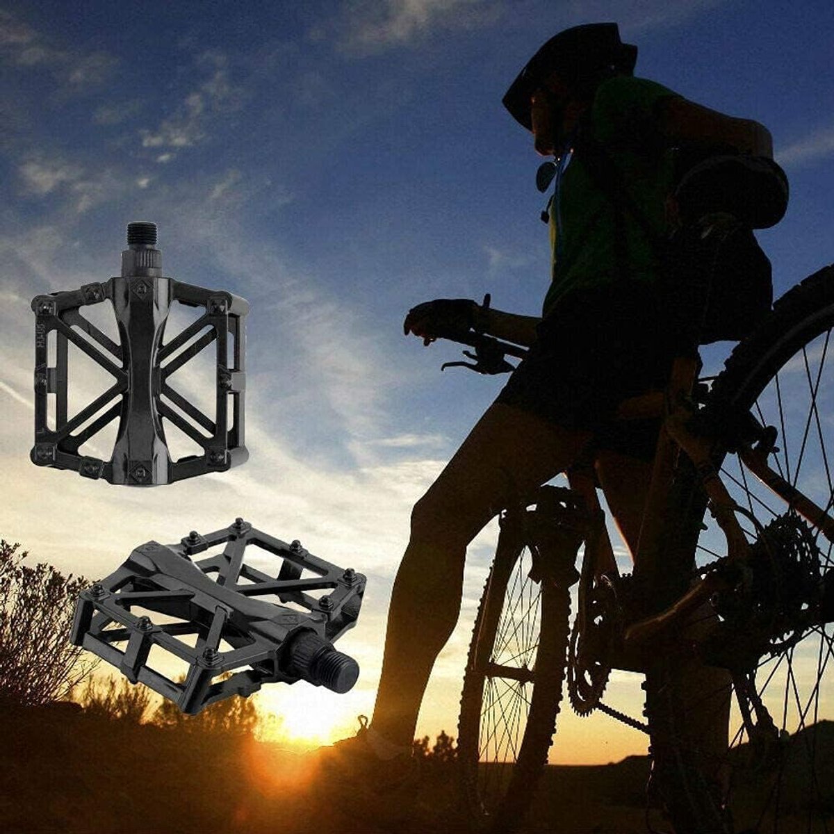 Fietspedalen - Platformpedalen - MTB Pedalen - Aluminium fiets pedalen - Trappers Fiets - Flat Pedals - Antislip Mountainbike Pedalen - Grip Pedalen universeel - inclusief bevestiging gereedschap - Geschikt voor MTB en E-bike – foto 8