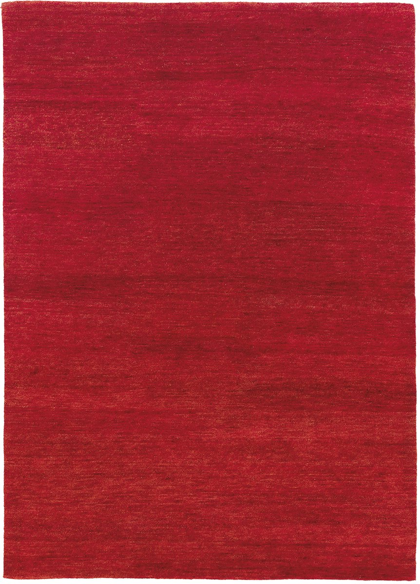 Lino Heritage Vermillion Tapijt 140x200cm - Rood Handgeknoopt Hoogpolig Vloerkleed van Pure Wol - 100% Handgesponnen Wol – 4,5 kg/m² - 57.800 knopen/m² - 15mm dik - Duurzaam Luxe Tapijt voor Woonkamer, Slaapkamer, Hal of Eetkamer