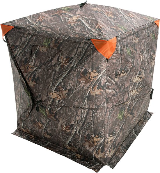 270° Transparant Jachthut, 1-2 Persoons Pop-Up Hertenhut met Draagtas, Draagbare Tent, Wegwerpnet voor De Jacht op Kalkoenen en Herten, Camouflagestof — afbeelding 2