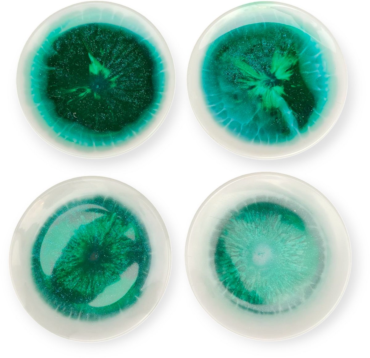 Resin Art JR: Theetip / Amuseschaaltje / Kleine schaaltje / Schaaltje voor een theezakje (set van 4)