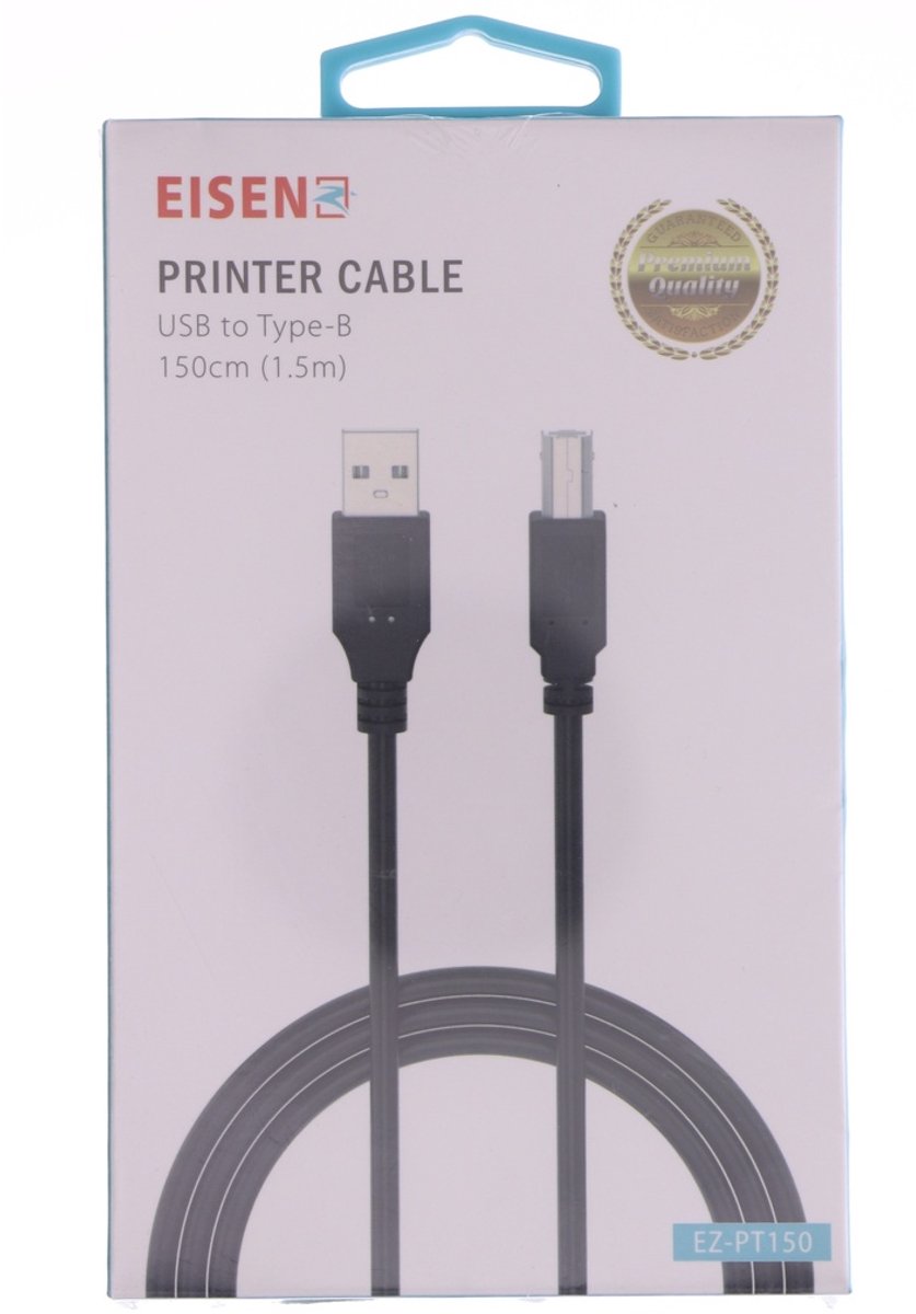 EISEN® Printerkabel USB 2.0 naar Type-B – 1.5 meter – Hoge snelheid & betrouwbaarheid – Printer Cable