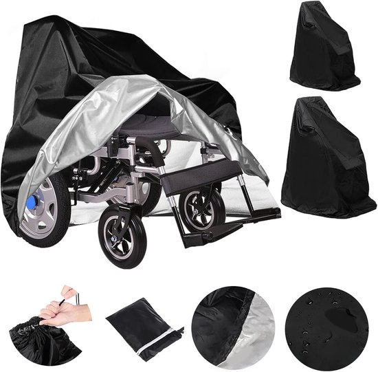 Foto: Rolstoelhoes elektrische rolstoelhoes rolstoelhoes voor opslag robuuste waterdichte stofdichte hoes voor rolstoel scootmobiel oorkomt rege wind stof zon en uv stralin voor binnen en buiten 100 75 100cm