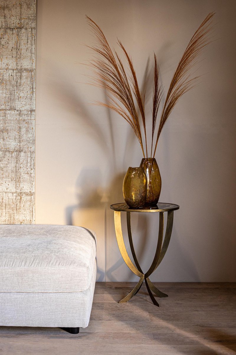 PTMD Menis Ronde Vaas - 16 x 14 x 26 cm - Glas - Geel