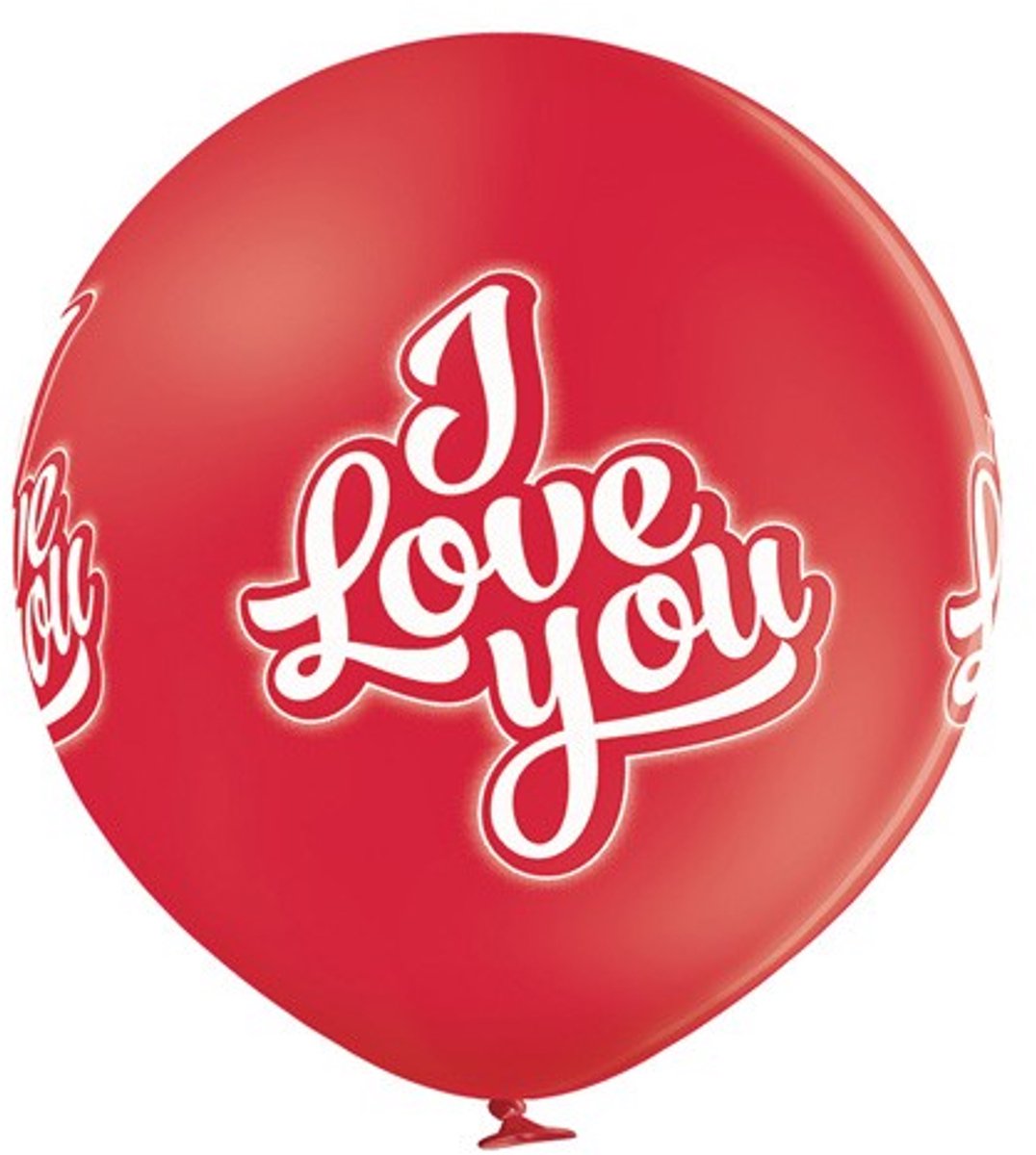 Grote ballon (60cm-B250) 101 red I Love You