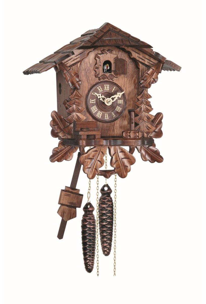 Engstler 436/8 - Koekoeksklok - 8-daags kettinguurwerk - Notenhout - 26 cm