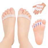 Correcteur d'orteils en Siliconen 5 orteils I Écarteur d'orteil I Hallux Valgus I Redresser les orteils I Propagation des orteils I Wit I 1 paire