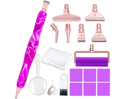 BOTC Diamond Painting Art pen Kit - Dot Pen Kit - 5D Diamond Paint- met Gereedschapstoebehoren - Paars