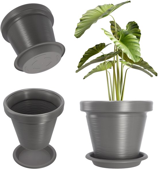 Kadax Bloempot van kunststof, 4 kleuren, plantenbak