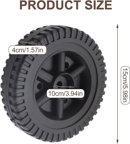 Geschikt voor G206-0025-W1 6 inch grillwiel vervangende onderdelen voor Charbroil 463377319 463620415 463720114 463720113 463611212 Thermos 461630509 461670719 4617711192 BBQ wielpakket grillaccessoires van Unicook — afbeelding 2