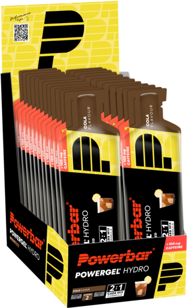 Goedkoopste Powerbar PowerGel Hydro - Energiegel - Sportgel met Cafeïne - 24 stuks (1600 gram) - Cola