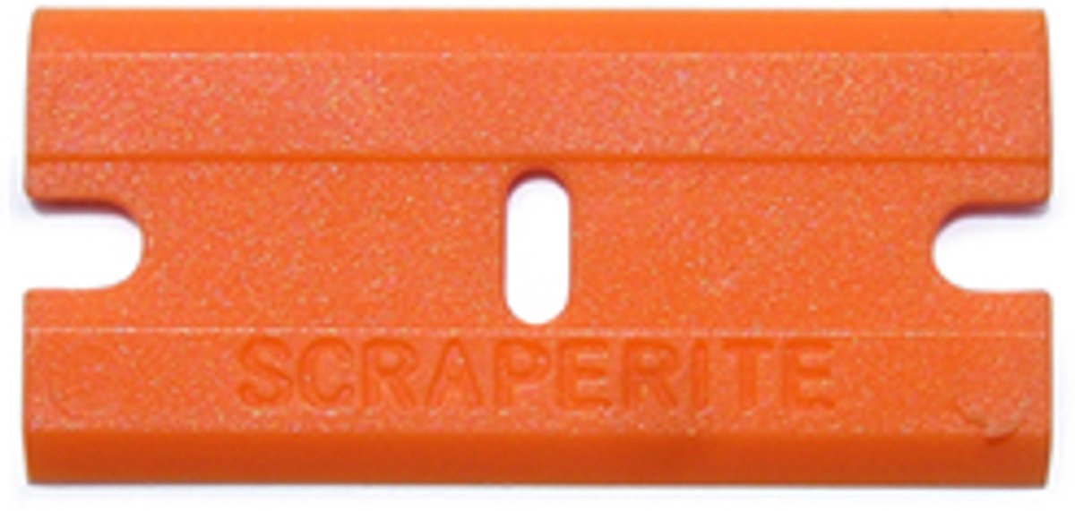 D-CON PLASTIC GLAS SCHRAPER MESJES ORANJE 100 STUKS